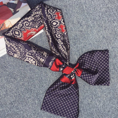 Hair Band Head Neck Scarf Hair Ribbon Bag Tie Small Ribbon Scarf Bag Accessories