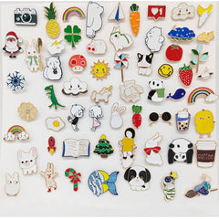 Cartoon Plant Enamel Pin Set for Decoration