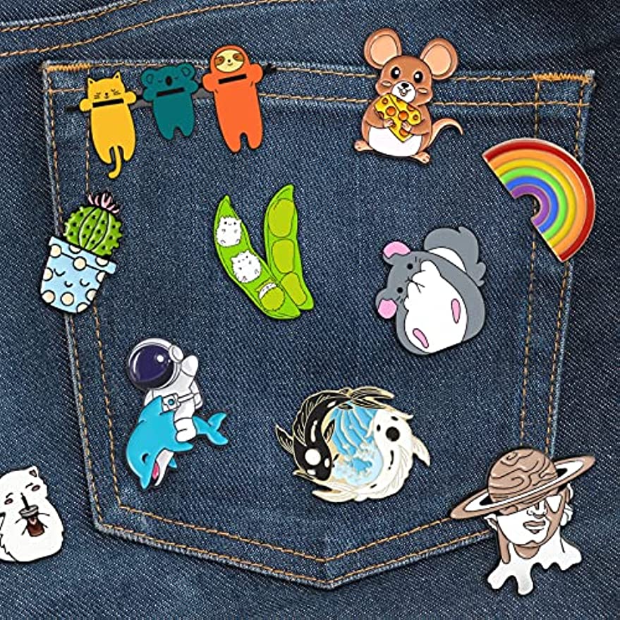 Cartoon Plant Enamel Pin Set for Decoration