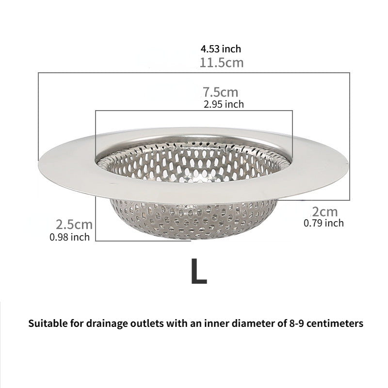 2pcs Stainless Steel Sink Drain Strainer Large Wide Rim 4 5 Diameter