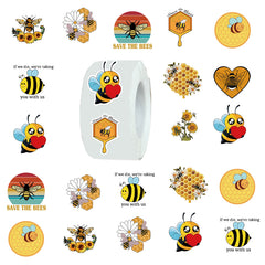 500pcs Bee Stickers Cartoon DIY Animal Waterproof Tape For Children's
