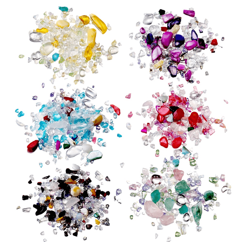 20g Mix Glass Crushed Stone Crystal Gravel for Epoxy Resin Crafts