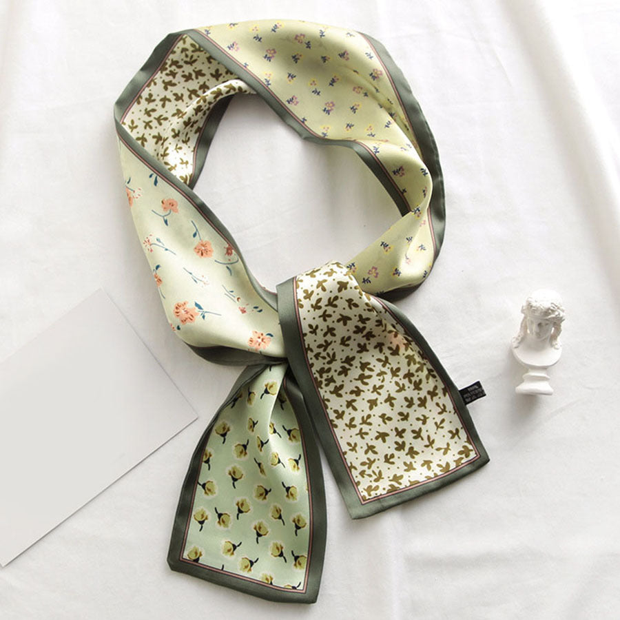 Twill Print Ribbon Bag Tied Handle Small Ribbon Scarf Bag Accessories
