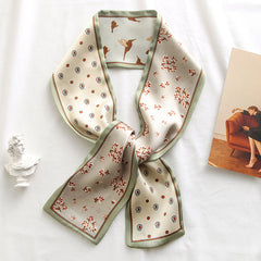 Twill Print Ribbon Bag Tied Handle Small Ribbon Scarf Bag Accessories