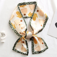 Twill Print Ribbon Bag Tied Handle Small Ribbon Scarf Bag Accessories