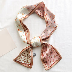 Twill Print Ribbon Bag Tied Handle Small Ribbon Scarf Bag Accessories