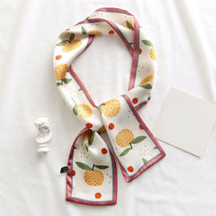 Twilly Ribbon Scarf Printed Neck Neckerchief Hair Decorated Ribbon Wrist