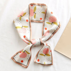 Twilly Ribbon Scarf Printed Neck Neckerchief Hair Decorated Ribbon Wrist
