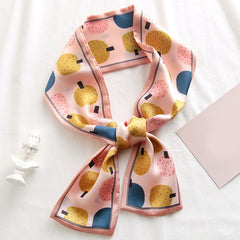 Twilly Ribbon Scarf Printed Neck Neckerchief Hair Decorated Ribbon Wrist