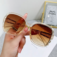 Large Square Sunglasses Retro Gradient UV400 Sun Shades Glasses for Women