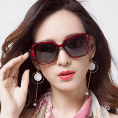 Large Square Sunglasses Retro Gradient UV400 Sun Shades Glasses for Women