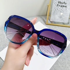 Large Square Sunglasses Retro Gradient UV400 Sun Shades Glasses for Women