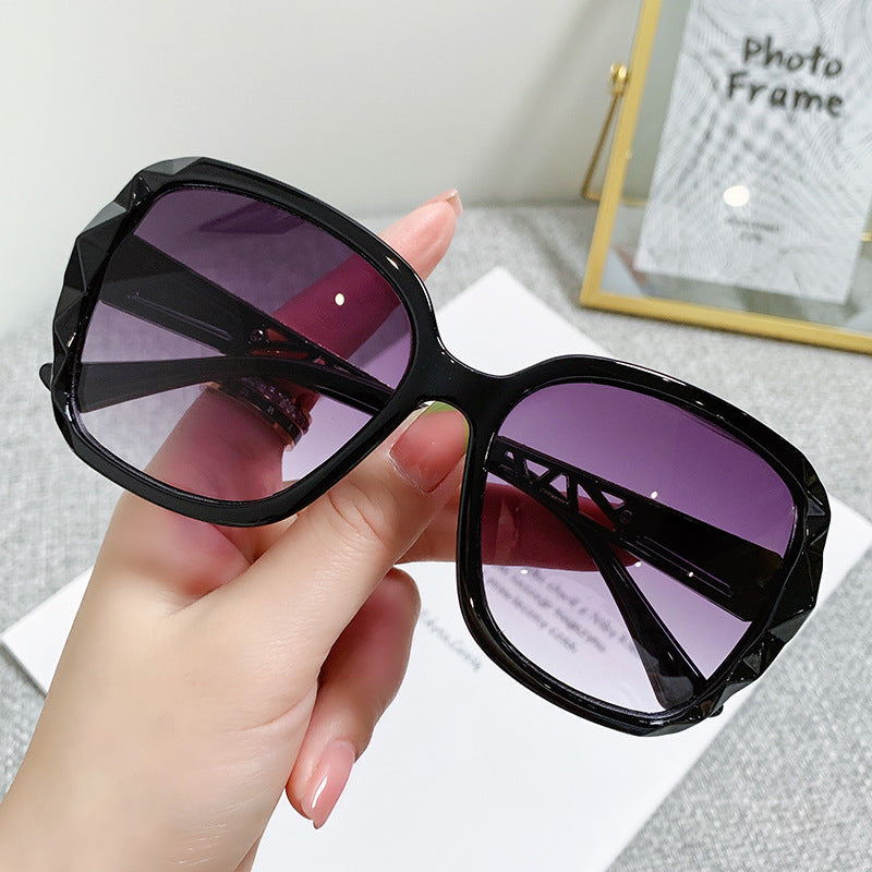 Large Square Sunglasses Retro Gradient UV400 Sun Shades Glasses for Women