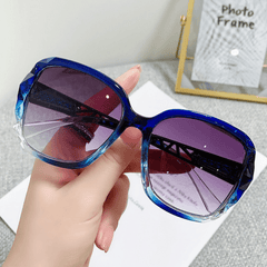 Large Square Sunglasses Retro Gradient UV400 Sun Shades Glasses for Women