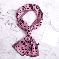 Twill Ribbon Print Small Ribbon Bag Tied Handle Ribbon Scarf