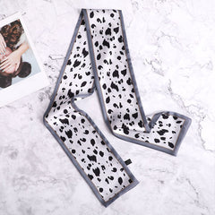 Twill Ribbon Print Small Ribbon Bag Tied Handle Ribbon Scarf