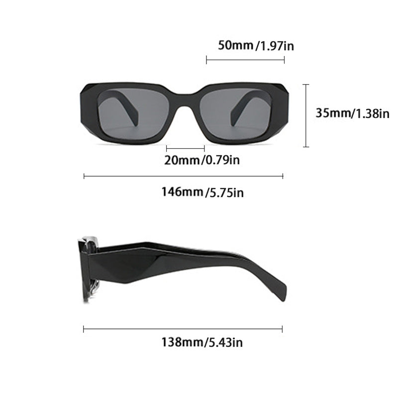 Y2K Square Sunglasses Candy UV400 Sun Shades for Beach