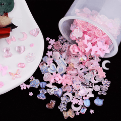 3D Resin Butterfly Bear Nail Charms for DIY Nail Art Deco