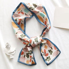 Twill Ribbon Bag Tied Handle Small Ribbon Scarf Bag Accessories Wrist Silk Scarf