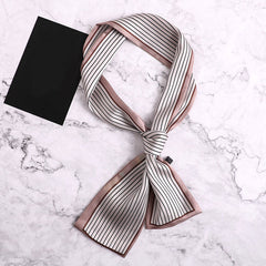 Twill Ribbon Scarf Silky Headband Neckerchief