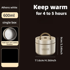 Microwaveable Stainless Steel Lunch Box Leakproof School Home