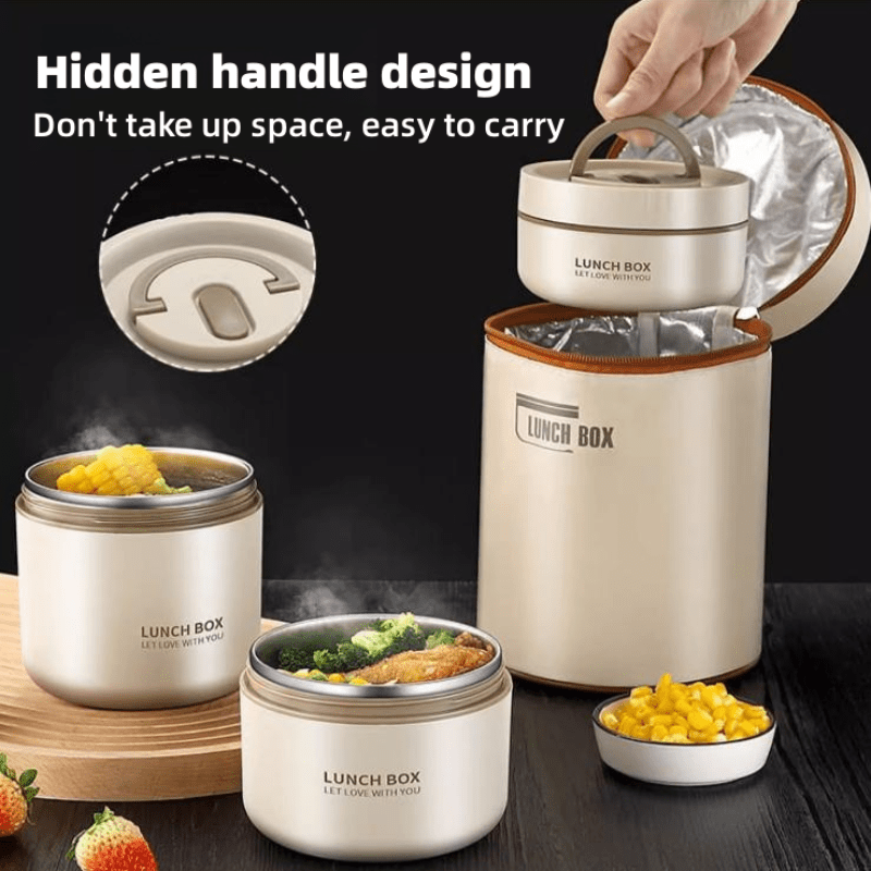 Microwaveable Stainless Steel Lunch Box Leakproof School Home
