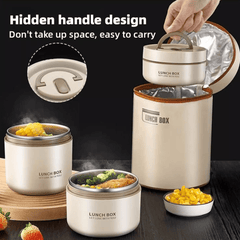 Microwaveable Stainless Steel Lunch Box Leakproof School Home