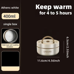 Microwaveable Stainless Steel Lunch Box Leakproof School Home