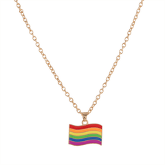 Colorful Rainbow Hot Air Balloon Pendant Necklace - Jewelry Gift For Girls