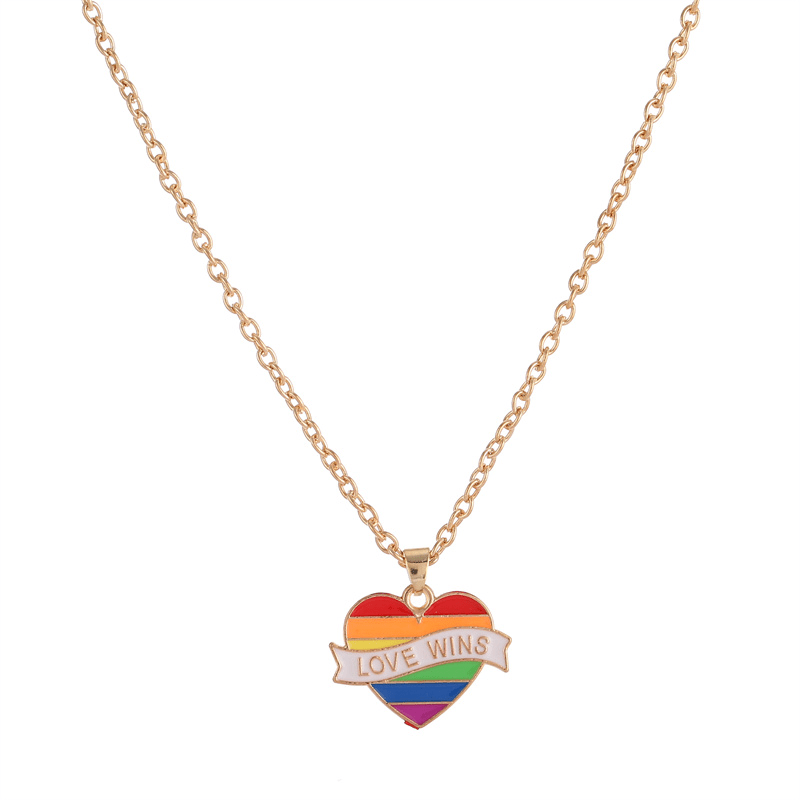 Colorful Rainbow Hot Air Balloon Pendant Necklace - Jewelry Gift For Girls