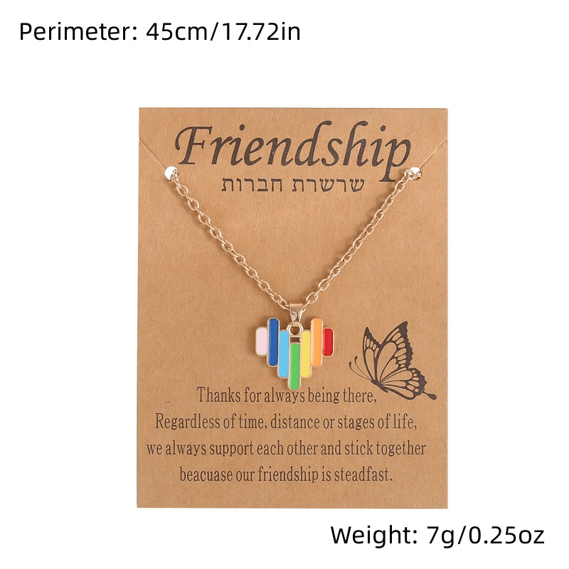 Colorful Rainbow Hot Air Balloon Pendant Necklace - Jewelry Gift For Girls