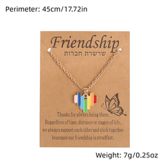 Colorful Rainbow Hot Air Balloon Pendant Necklace - Jewelry Gift For Girls