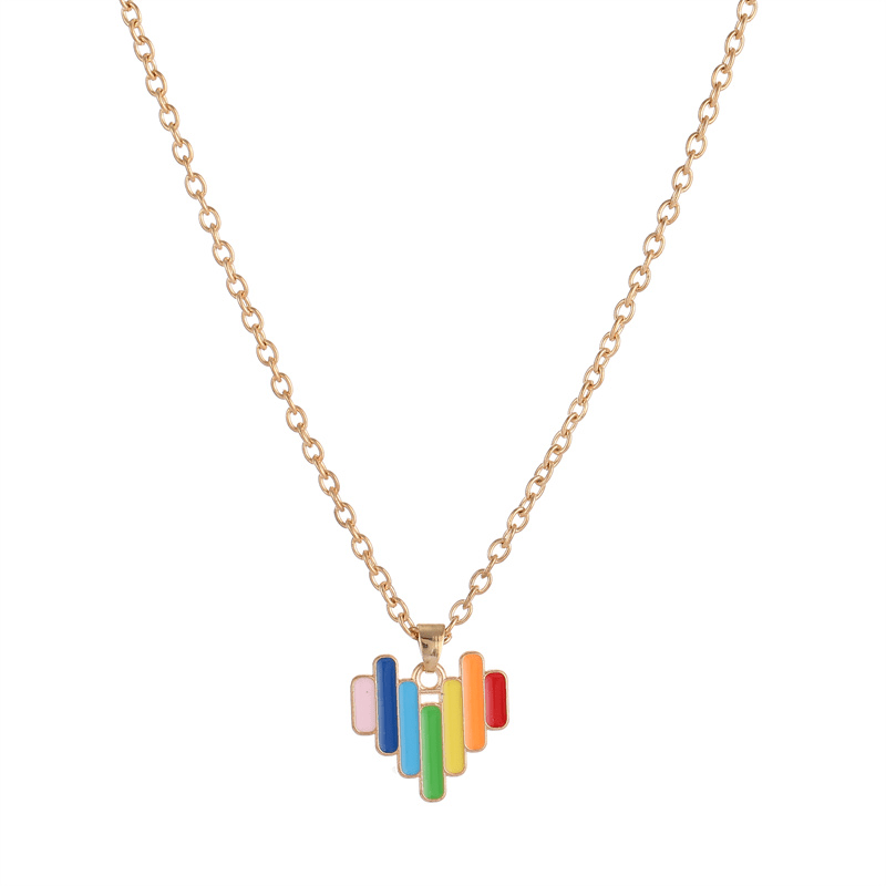 Colorful Rainbow Hot Air Balloon Pendant Necklace - Jewelry Gift For Girls