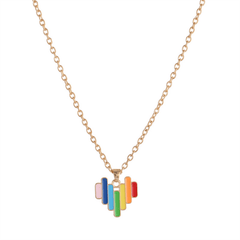 Colorful Rainbow Hot Air Balloon Pendant Necklace - Jewelry Gift For Girls