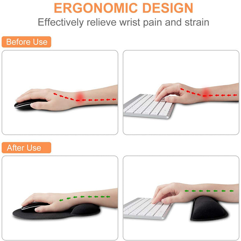Keyboard Wrist Rest Pad Mouse Wrist Cushion Support Pain Relief
