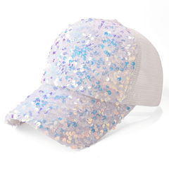 Sequins Baseball Cap Hip Hop Trucker Hat Mesh Breathable Y2K Adjustable Dad