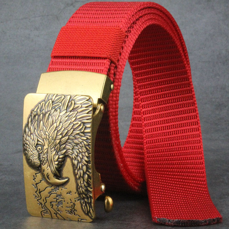 Toothless Auto Buckle Nylon Belt Men's Outdoor Casual Breathable All-match Belt
