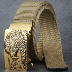 Toothless Auto Buckle Nylon Belt Men's Outdoor Casual Breathable All-match Belt