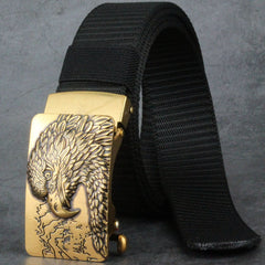 Toothless Auto Buckle Nylon Belt Men's Outdoor Casual Breathable All-match Belt