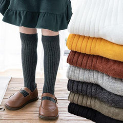 3 Pairs Girls Over The Knee Socks for Spring and Autumn