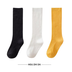 3 Pairs Girls Over The Knee Socks for Spring and Autumn