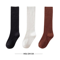 3 Pairs Girls Over The Knee Socks for Spring and Autumn