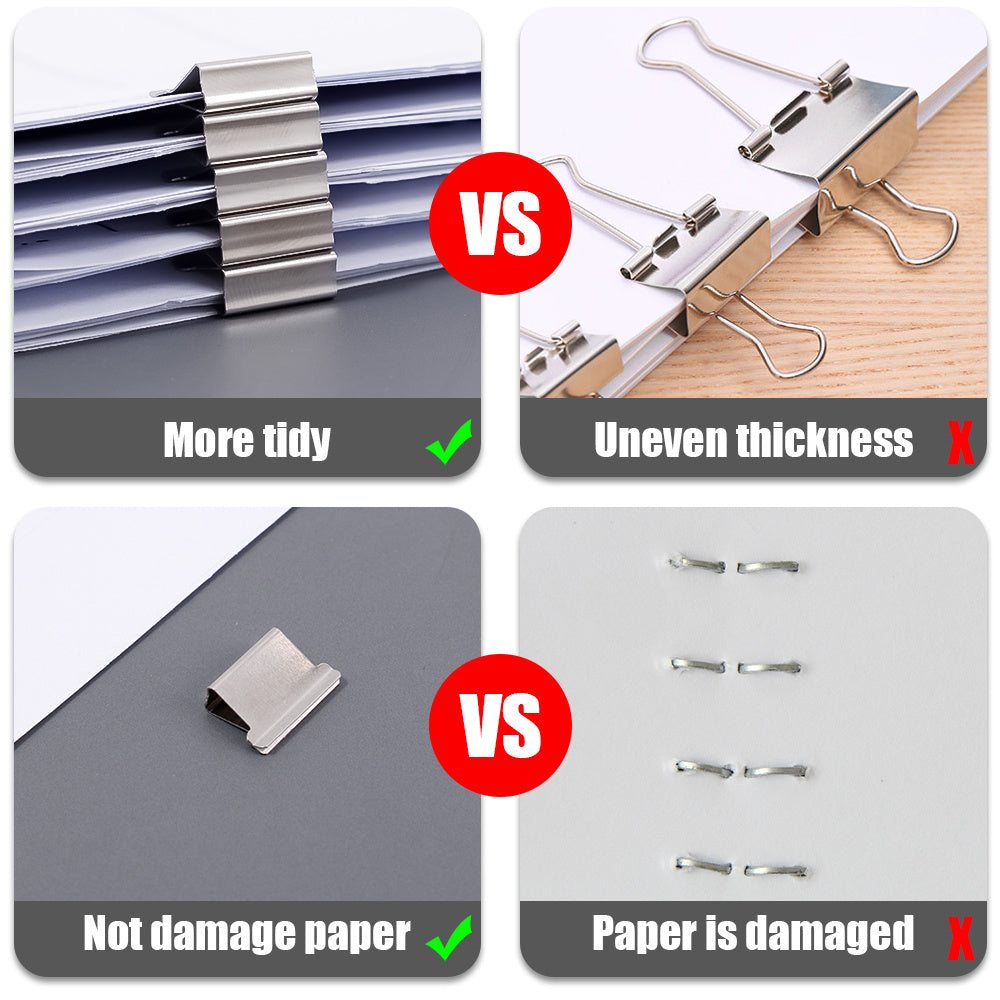 Portable Push Clamp Stapler Securely Fix Paper