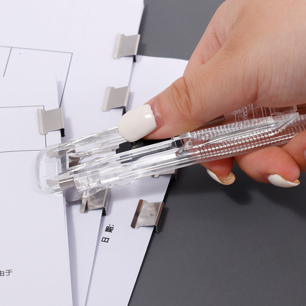Portable Push Clamp Stapler Securely Fix Paper