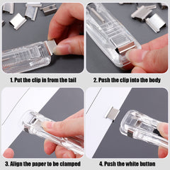 Portable Push Clamp Stapler Securely Fix Paper