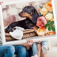 Dog DIY 5D Diamond Painting Full Drill Kit Home Decor 30x20cm Frameless