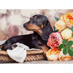 Dog DIY 5D Diamond Painting Full Drill Kit Home Decor 30x20cm Frameless