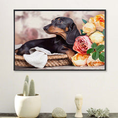 Dog DIY 5D Diamond Painting Full Drill Kit Home Decor 30x20cm Frameless