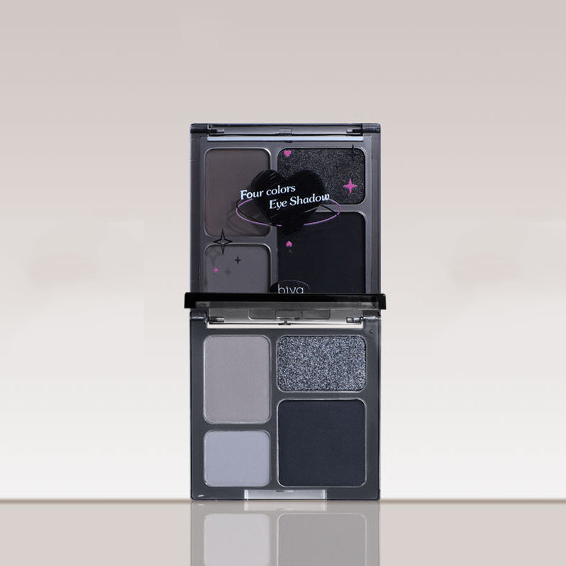 4-Color Eyeshadow Palette Matte Shimmer Glitter