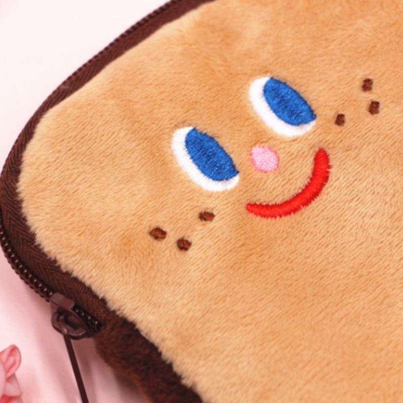 Toast Plush Small Storage Bag Coin Purse For Girls